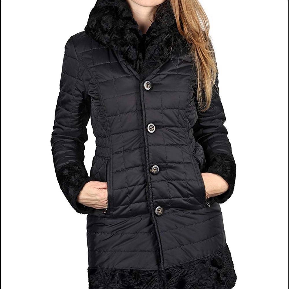 Reversible black Laundry by Shelli Segal coat L